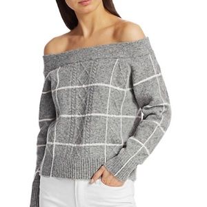 DH New York Alpaca Off-Shoulder Sweater